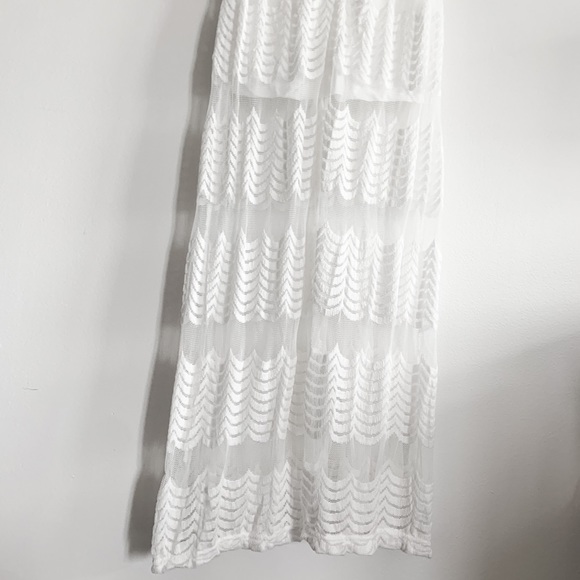 White Lace Overlay Maxi Dress Large New - Picture 8 of 10